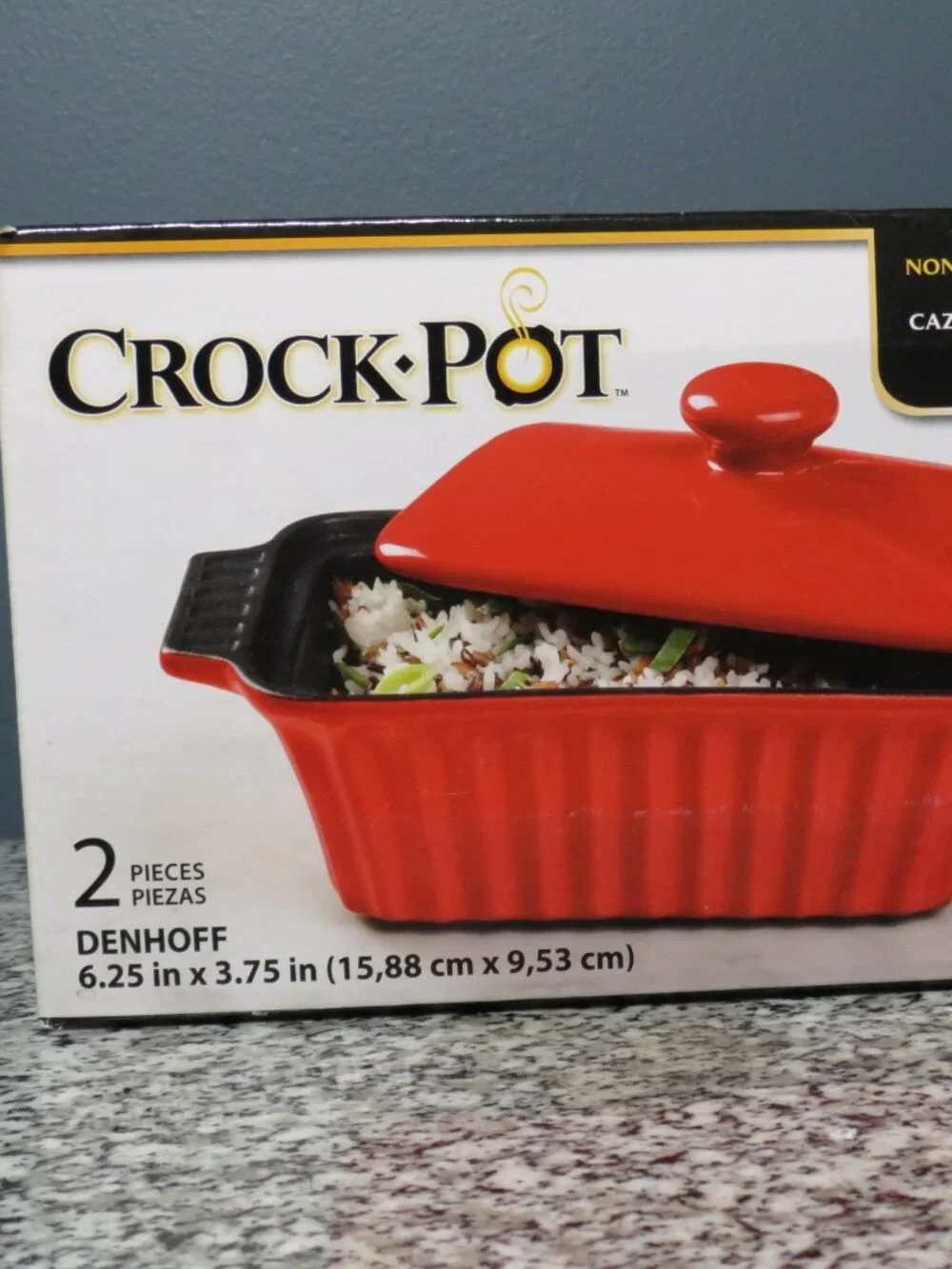 New Crock-Pot Red 2pc. Denhoff Non-Stick Stoneware Casserole Dish With Lid